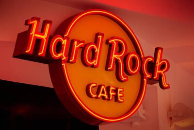 hard rock cafe neon box